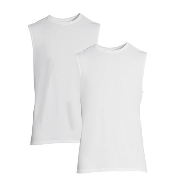 Dickies Men's Muscle Tank Top 2 Pack White - Picture 2 of 4
